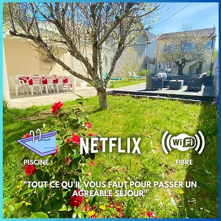 בית נופש La Grande Escapade Ideal Familles, Piscine, Netflix *